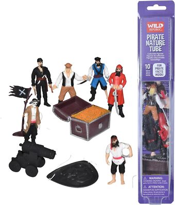 Wild Republic Nature Tube, Buccaneer Figurines, Pirate Party, Kids Gifts,... 