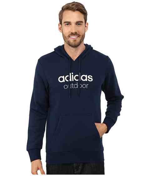 NEW ADIDAS MEN'S OUTDOOR CASUAL PULLOVER HOODIES SWEATSHIRT NAVY