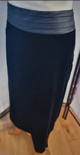 Per Una Speziale M&S Black Silk Velvet Asymmetric Hem Skirt Plus Size 18 39"... - Picture 3 of 10