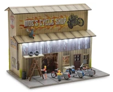 MENARDS O SCALE MOE'S MOTORCYCLE SHOP
