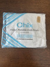 Vintage 1960s Chix Fitted Portable Crib Sheet Cotton USA New In Package NOS