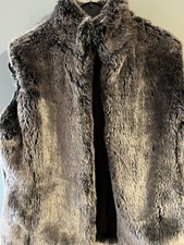 Jfw Grey Faux Fur Gilet Size 14