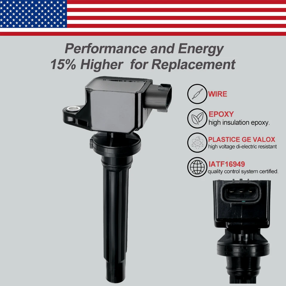 4 катушки зажигания от оригинального производителя и 4 свечи зажигания Iridium для Suzuki SX4 2,0 л UF562 2007-2009 годов выпуска - Изображение 3 из 4