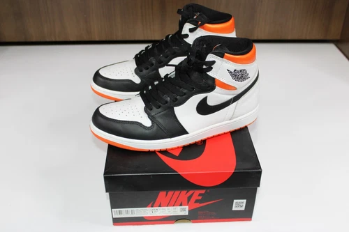 Nike Air Jordan 1 High Electro Orange White Mens 10.5 OG Retro 555088-180