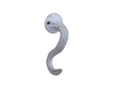 Pack Of 2 Whitewashed Cast Iron Octopus Tentacle Decorative Metal Wall Hook...