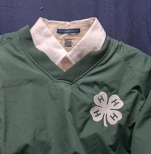 Adult Small Oklahoma 4-H Stock Show V-Neck Shirt Dark Green Meets OYE Reqs