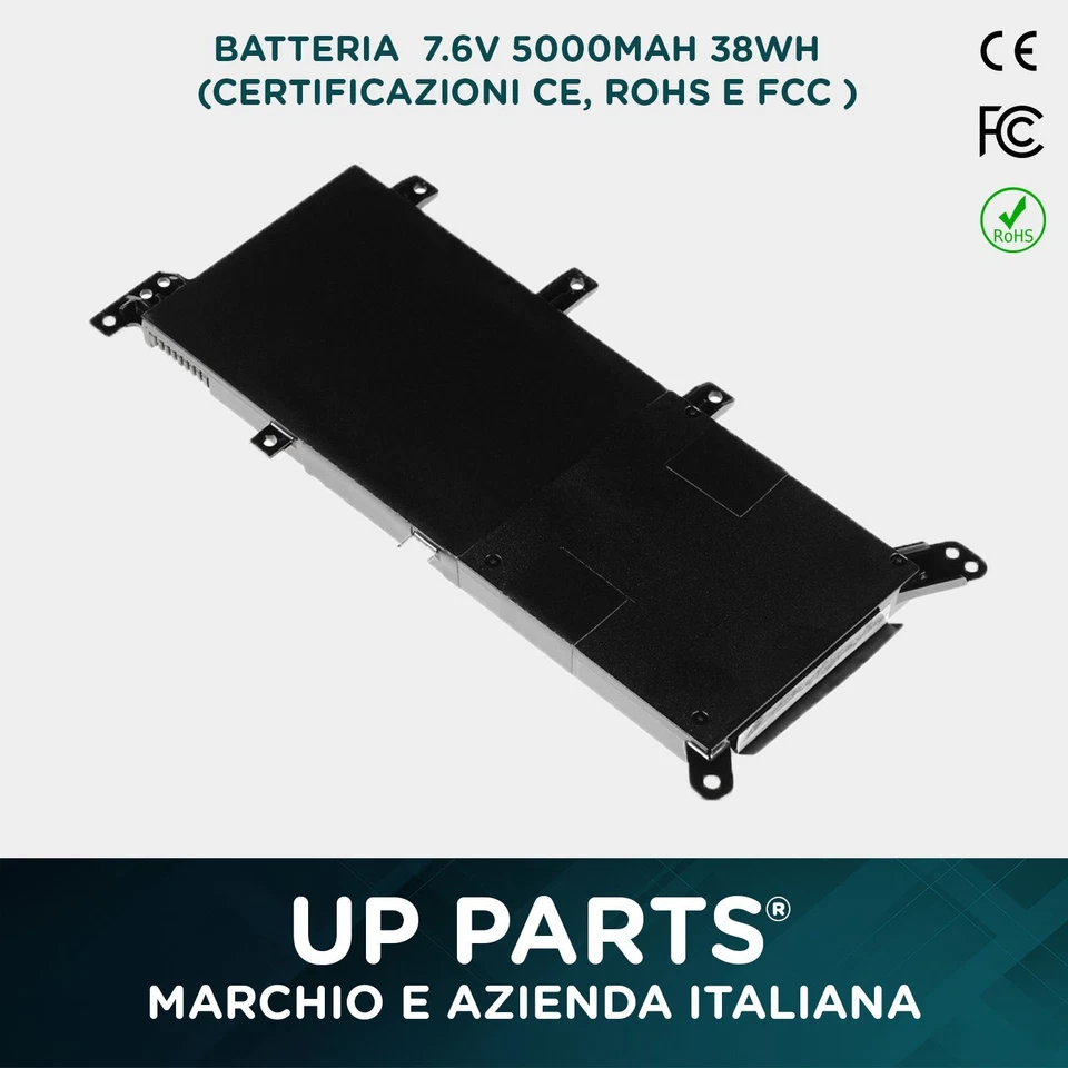 Batteria Notebook Asus C21N1347 F555U F555L X554L X555L A555L R556L 5000mAh 7,6v - Immagine 3 di 4