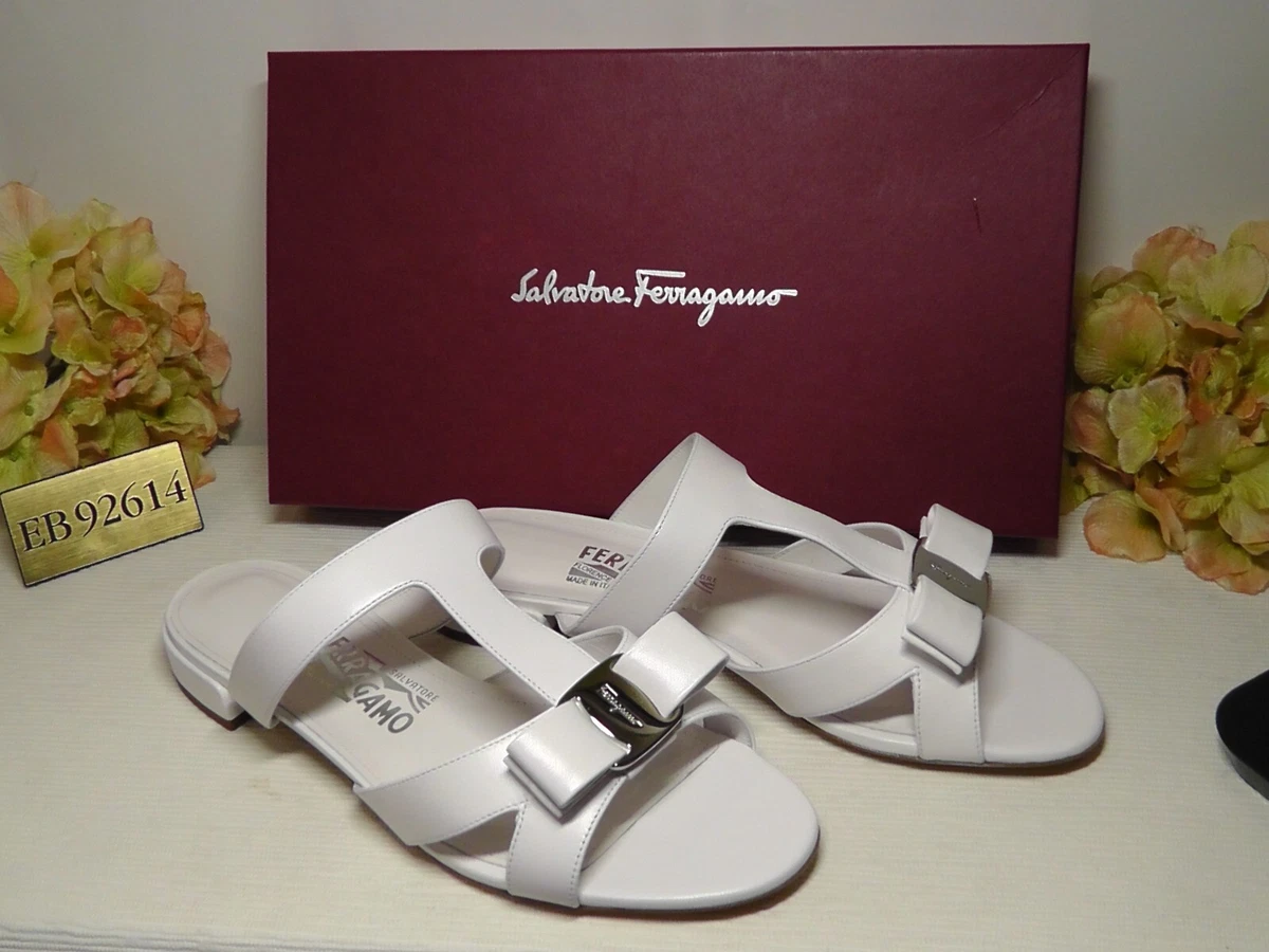 Ferragamo white sandals sale