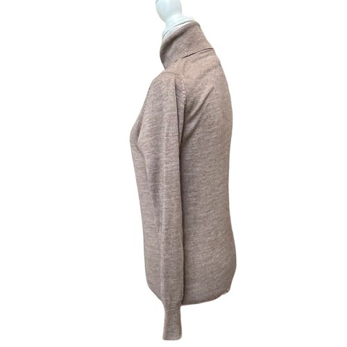 Brunella Gori Sweater Womens Light Brow Merino Wool Knit Turtleneck Sweater Sz.M - Picture 2 of 9