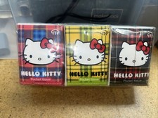 Hello Kitty Facial Pocket Tissue 6 Packs 10-3ply Tissues Yellow, Pink, Black