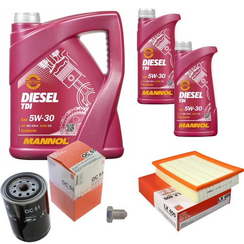 MAHLE Inspektionspaket 7 L MANNOL Diesel TDI 5W-30 für VW Golf III 1.9 TDGTD