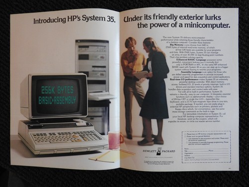 1978 Vintage Hewlett Packard System 35 Desktop Computer "Sneak Preview" Brochure - Photo 3/9