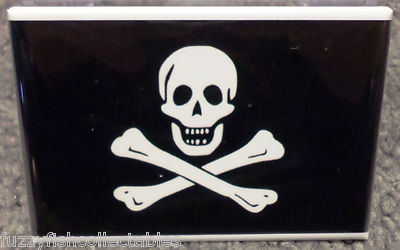 Jolly Roger Pirate Flag  2'' x 3'' Refrigerator Locker MAGNET FREE SHIPPING