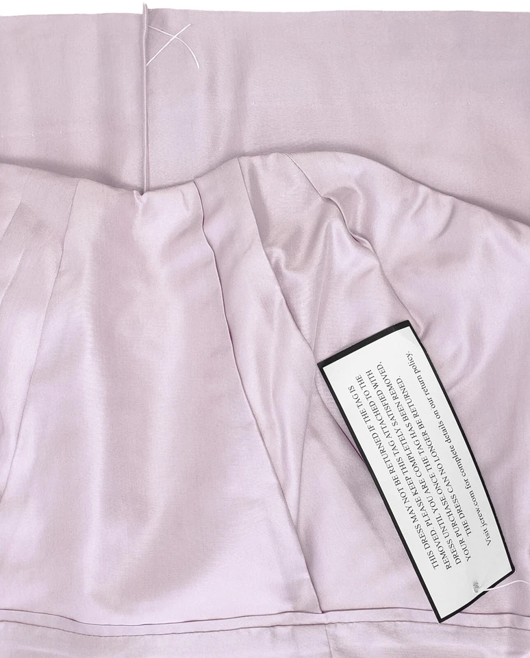 Mini Vestido para Mujer J.Crew Seda Tafetán Sin Tirantes Violeta Silenciado Talla 10 Foto 3 de 4