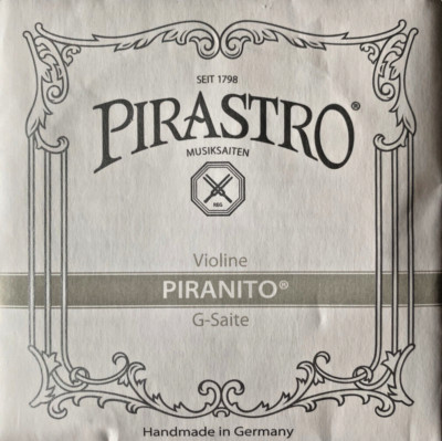 Pirastro Piranito Violine Saite 3/4 und  1/2 Gtröße Ton G Chromstahl Art.Nr 6154
