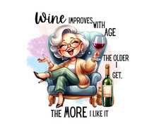 Wine Improves, Mouse Pad, Sublimated, Can Personalize, Made to Order mp256