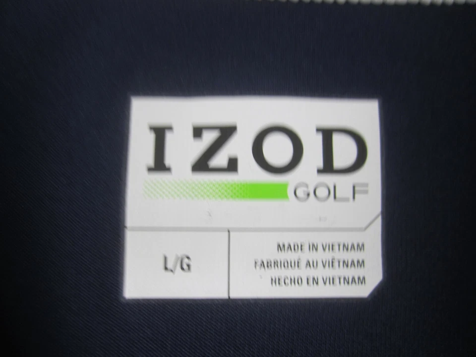 Camisa IZOD Para Hombres Grande Azul Blanco Golf Polo Elastizada Manga Corta Cuello Informal Foto 3 de 4