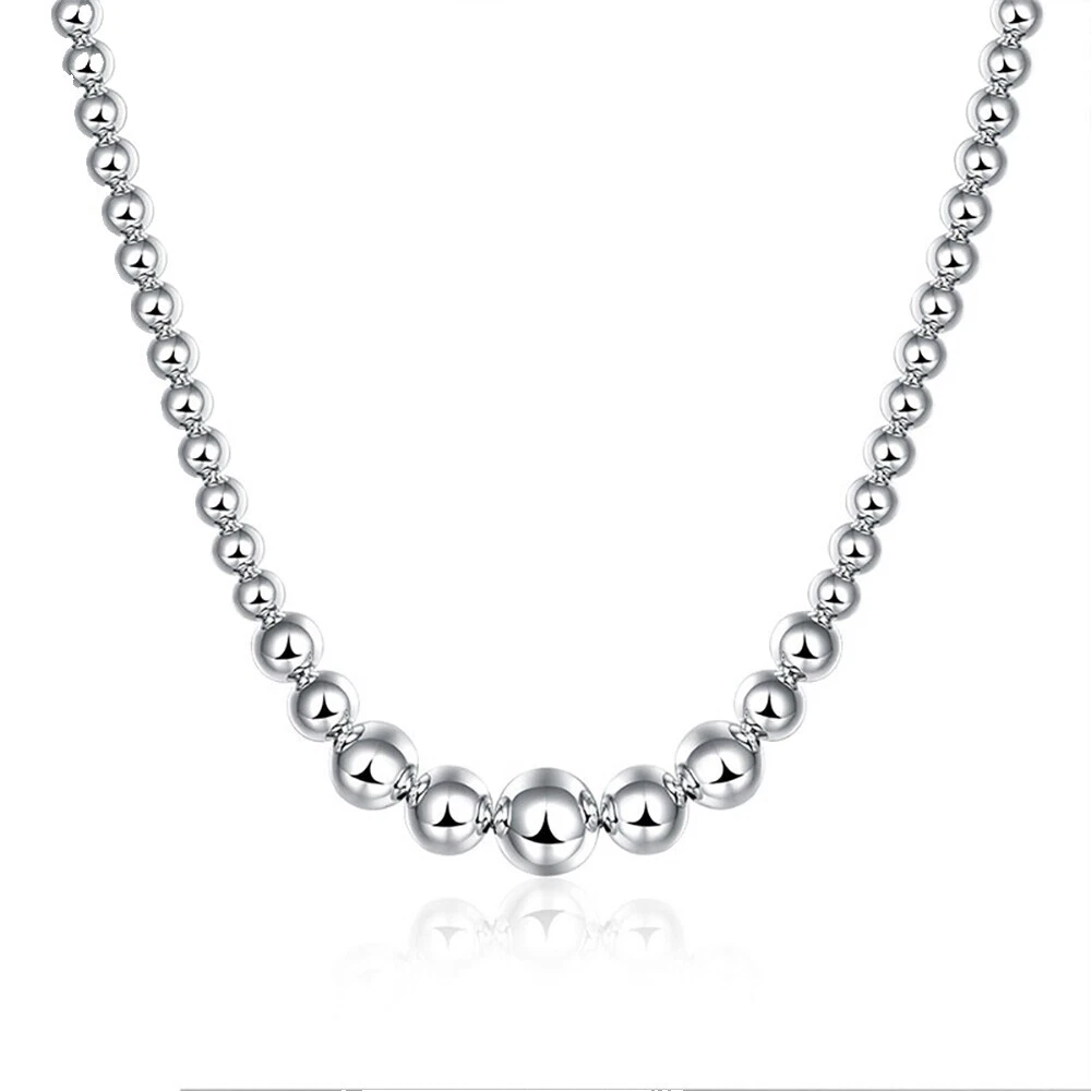 Chapado en Plata de belleza Collares y colgantes de cadena para hombres