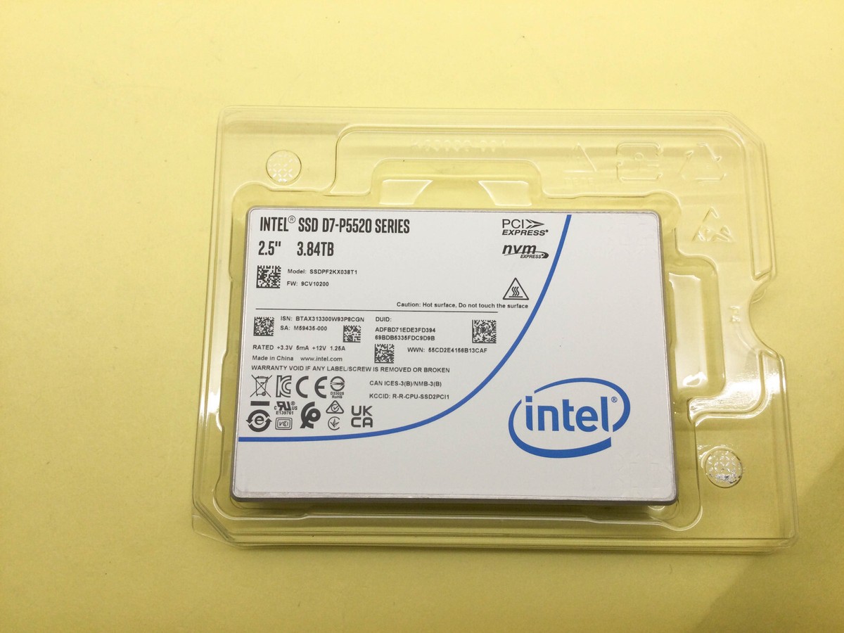新品 Intel D7-P5520 PCIe 4.0 TLC 2.5 SSD INTEL D7-P5520 SERIES 3.84TB NVME PCIE Gen4 2.5