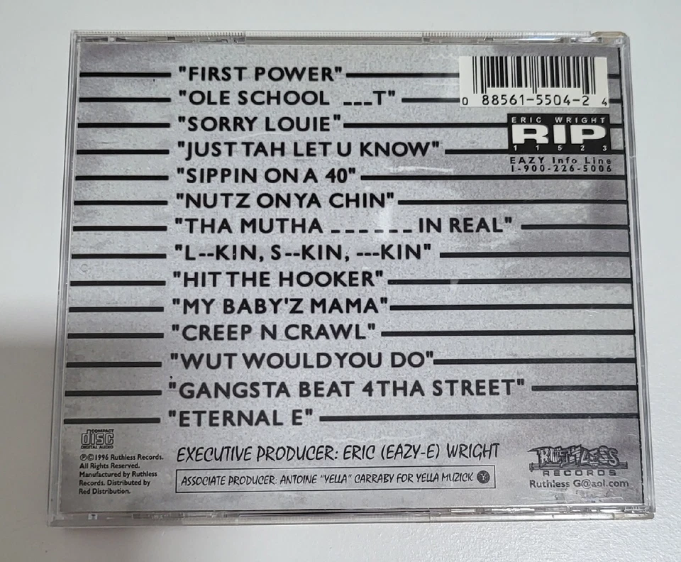 EAZY E - STR8 OFF THA STREETZ OF MUTHAPHUKKIN COMPTON CD 1996 ORIGINAL US PRESS - Bild 3 von 3