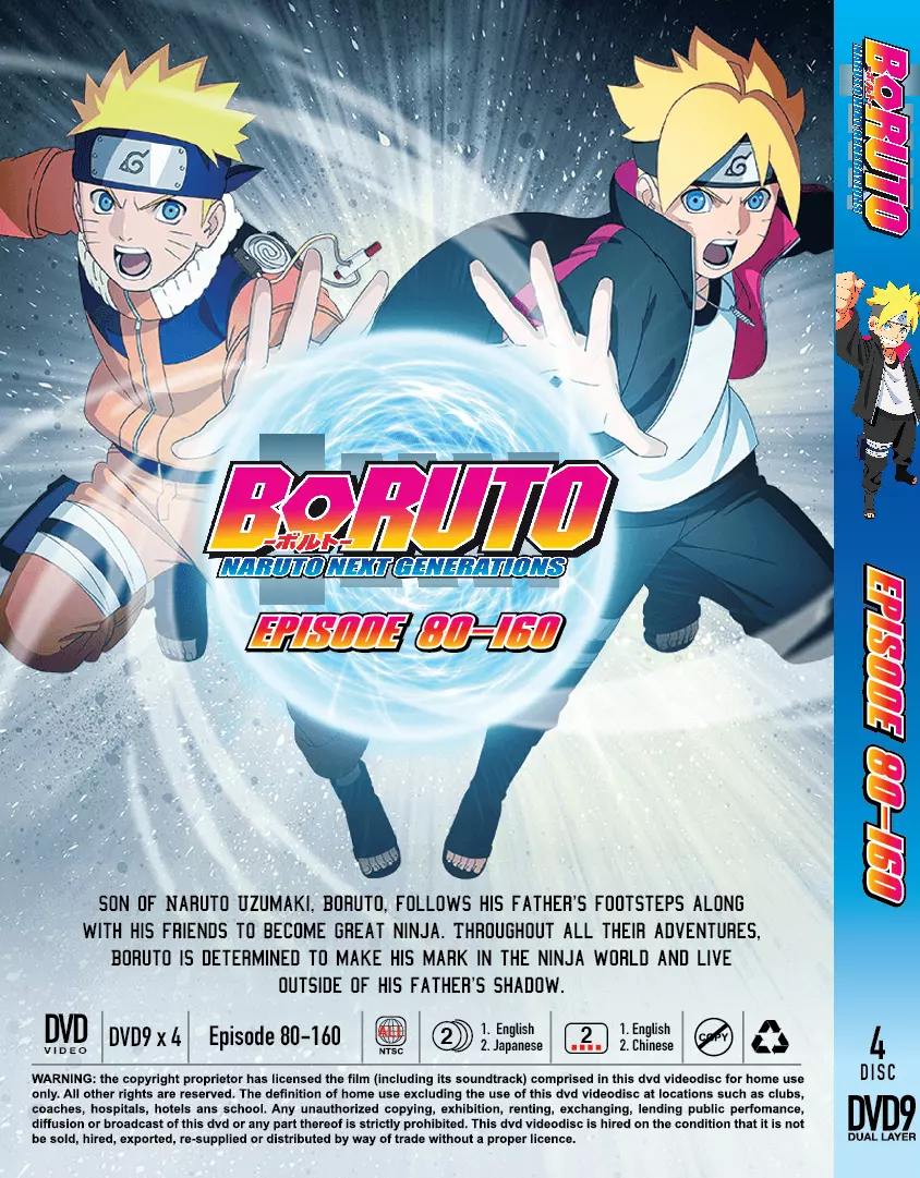 Boruto : Naruto Next Generations Episodes 1 - 231 English Dubbed 12 Seasons  DVD