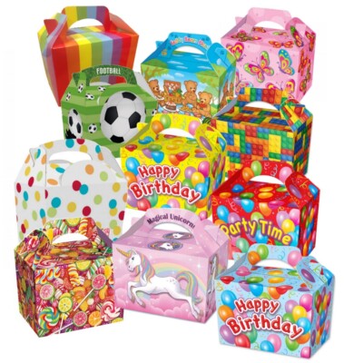 KINDERPARTYBOXEN MITTAGESSEN ESSEN GESCHENKBOX - GEBURTSTAG GESCHENK PARTYZUBEHÖR