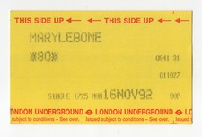 Marylebone 31 - UTS London Underground ticket - London NW1