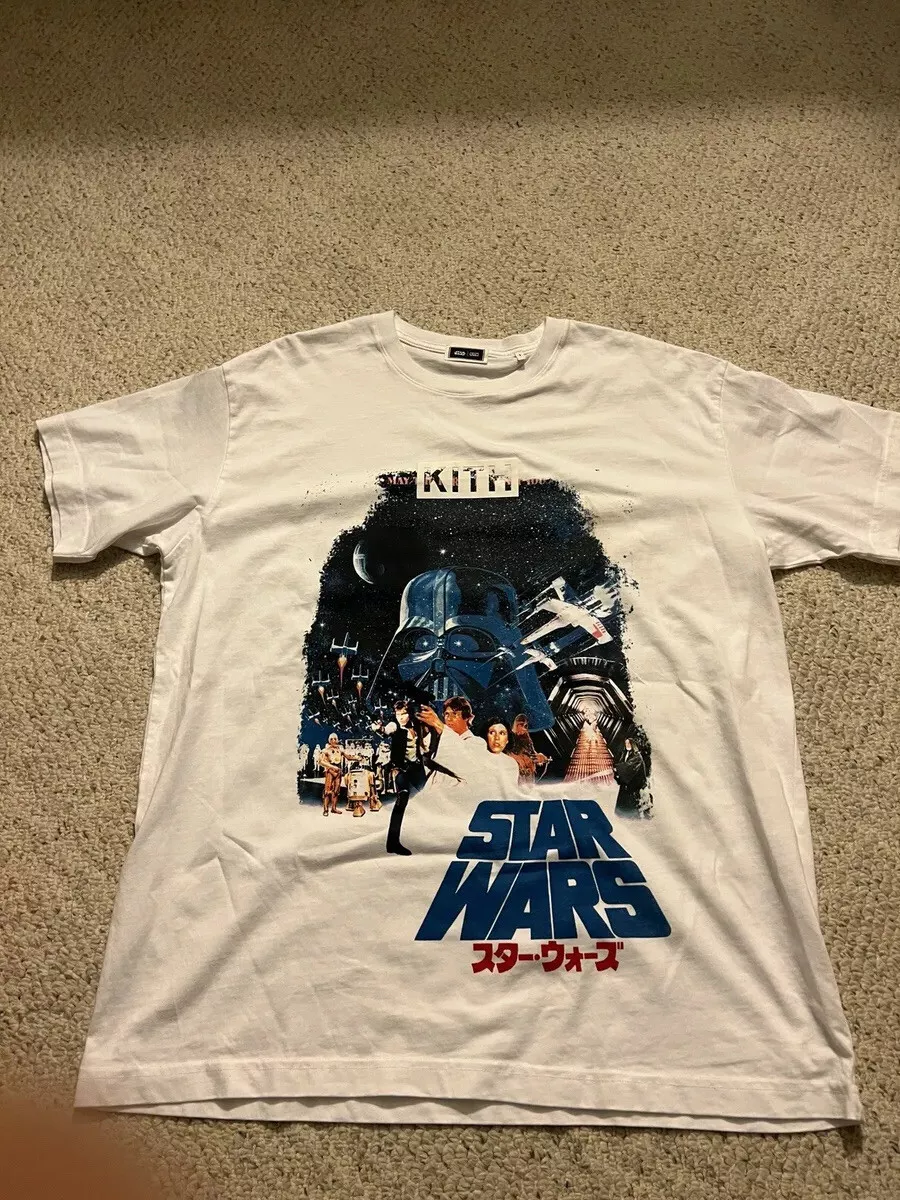 KITH Star Wars A New Hope Vintage Tee TShirt White Short Sleeve Brand New  Size L