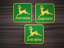 3pcs JOHN DEERE Motor Car Iron on Patch Embroidered Sewn on Jeans Hat Shirt Bag