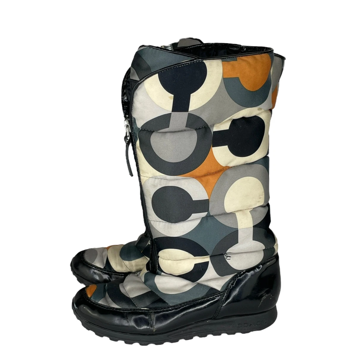 Coach Logo Womens Sz 6 Jolt Lightweight Snow Rain Winter Boots