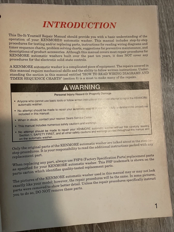 Sears Kenmore Automatic Washing Repair Manuel Do-it-yourself Booklet - Image 4 of 4