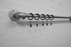 Curtain Pole Rail Tension Rod Industrial Metal Silver Chrome Pipe Key Clamp