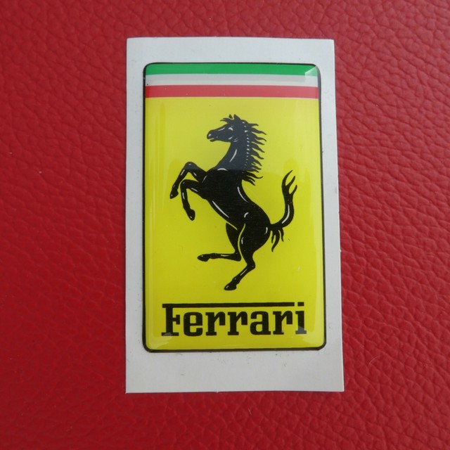 Original Ferrari Wappen Emblem Logo Cavallino BADGE 3D Aufkleber Sticker 49x30mm Original Ferrari Wappen Emblem Logo Cavallino BADGE 3D Aufkleber Sticker 49x30mm