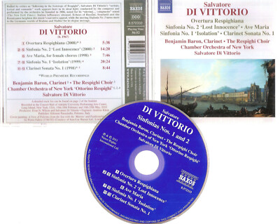 Salvatore Di Vittorio: Symphonies 1 & 2 / Overture Respighiana CD #0122AF