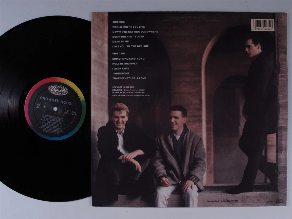 CROWDED HOUSE Self Titled CAPITOL ST-12485 LP VG++/VG+ y - Image 2 of 2