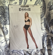 Wolford Bobbi Knitted Tights XL Black Geometr...