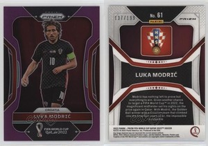 2022 Panini Prizm World Cup Qatar Purple Prizm /199 Luka Modric #61