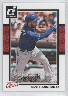 2014 Panini Donruss Press Proof Silver 78/199 Elvis Andrus #72 1j0