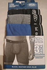 RW Rugged Wear Men’s 3 Pack Performance Boxer Brief Choose Size Assorted Colors