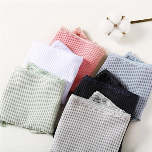 Blumen Spitze Baumwolle Damen Höschen Unterwäsche Damen Slips bequem weiblich - Bild 10 von 37