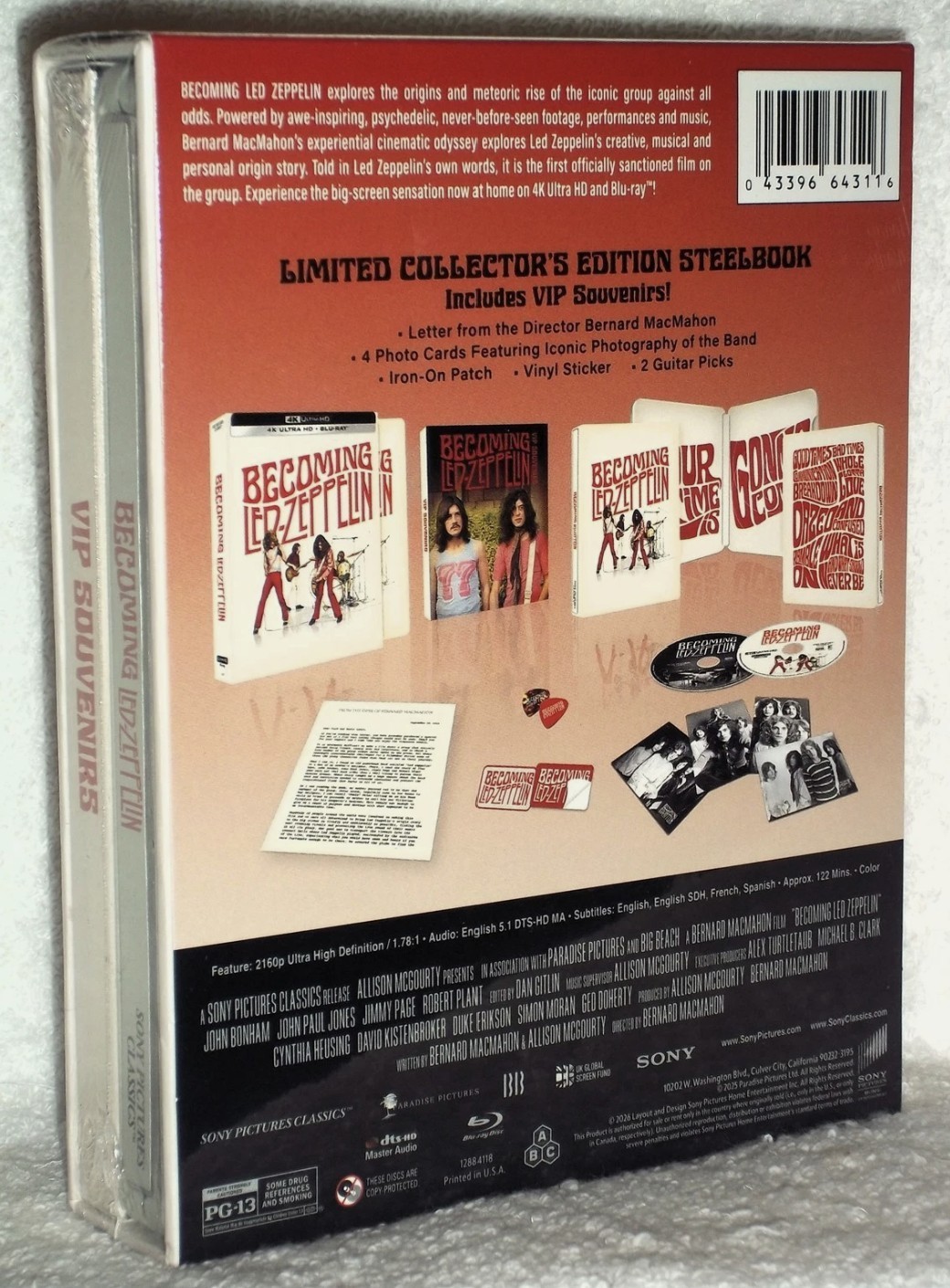 BECOMING LED ZEPPELIN (2025) 4K UHD Blu-Ray Steelbook Collector's Edition NEW