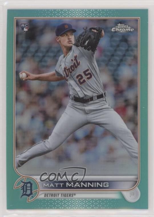 2022 Topps Chrome Aqua Refractor 46/199 Matt Manning #57 0jk3