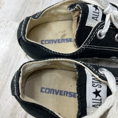 Converse Chuck Taylor All-Star Youth Size 3 Black Canvas Low Top Shoes. OSR - Picture 7 of 13