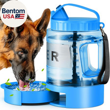 77Oz Large Dog Water Bottle - Portable Travel Dog Water Dispenser & Bowl - Leak