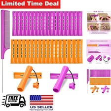 36 Pcs Long Perm Rods for Hair Curling Purple Orange 0.75,0.87 Inch Cold Wave