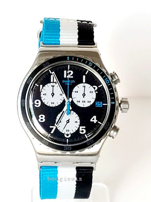 SWATCH SWISS ''SKY BOND'',  AUTOMATIC CHRONOGRAPH MEN'S WATCH, NIB, YVS409, NIB