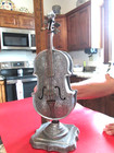 Large Rare Antique Figural VIOLIN - SILVER Plated - THORENS - MUSIC BOX  15 in — photo 4