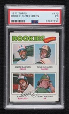 1977 Topps Rookie Outfielders Andre Dawson Gene Richards John Scott PSA 1 16en