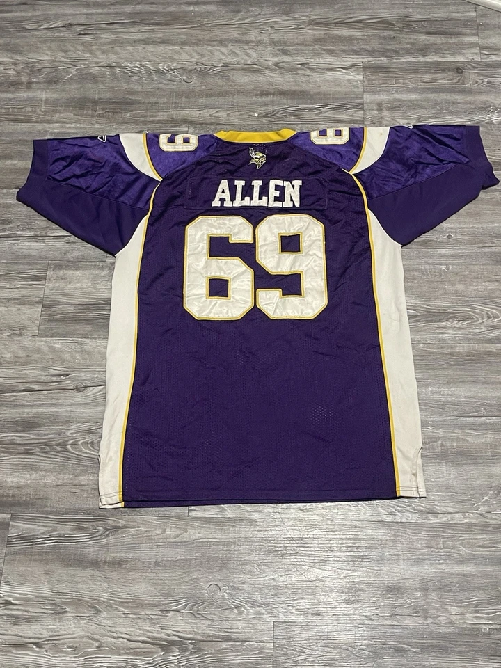 Camiseta de colección Reebok Jared Allen #69 Minnesota Vikings NFL auténtica talla 52 Foto 2 de 4