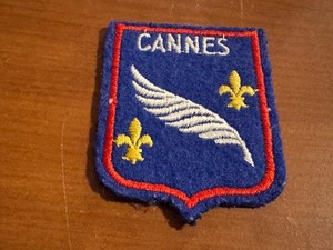 Vintage Cannes (France) Felt Souvenir Travel Patch